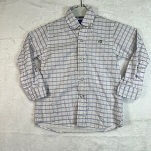 J. Bailey Roscoe Shirt 3T White Blue Pink Plaid Button Up Toddler Boy